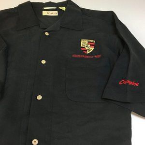 Porsche CUBAVERA Brand Men's Size is XL Black Porsche Shield Crest Logo SS Shirt